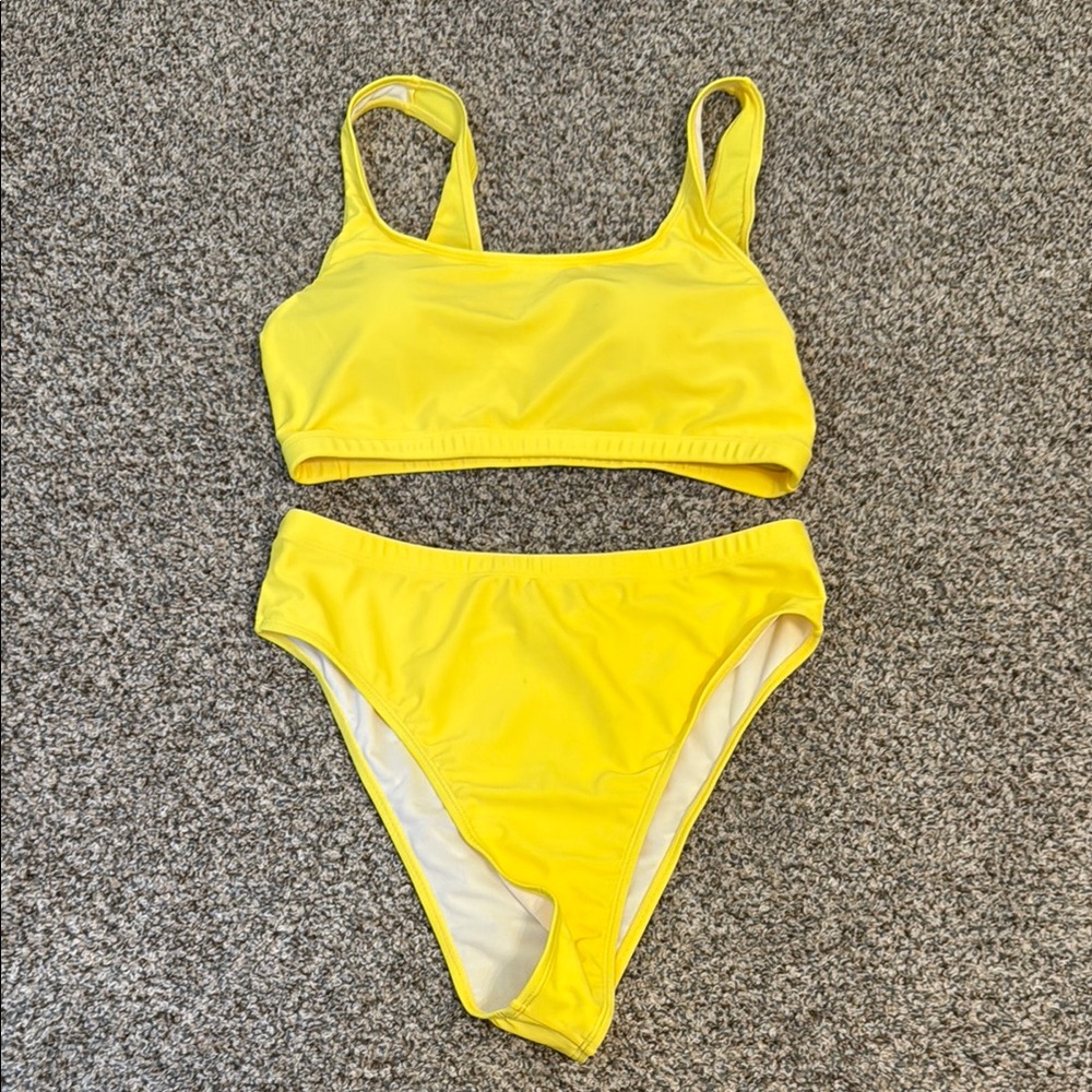 Bright Yellow Bikini Set Size XL